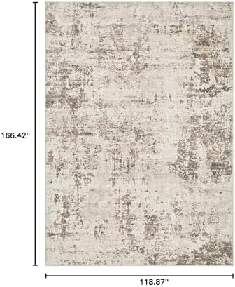 UERMEI 10x14 Washable Area Rug - Neutral Modern Abstract Living Room Rugs, Non-Slip Soft Large Indoor Floor Carpet for Bedroom Home Office & Under Dining Table Decor, Dark Brown - Image 2