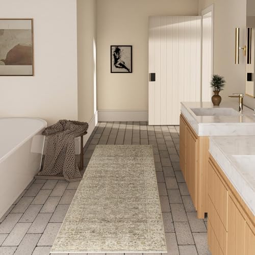 Washable Kitchen Rug Runners for Hallways: 2'x10' Bedroom Runner Rug Non Slip Low-Pile Stain Resistant Soft Indoor Floor Carpet Runner for Indoor Entryway Hallways Kitchen Laundry Room Farmhouse - Image 6