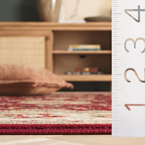 SAFAVIEH Lyndhurst Square Rug 3'3", Red & Ivory LNH212F - Image 5