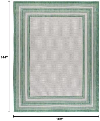 SAFAVIEH Courtyard Outdoor Area Rug 9'x12', Ivory & Green CY8475-55712 - Image 2