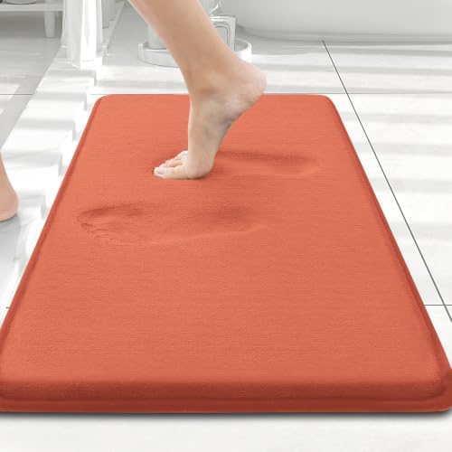 Smiry Memory Foam Bath Mat 24x16, Extra Soft and Absorbent Bathroom Rugs by Smiry