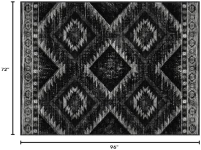 BESTSWEETIE 6'x8' Washable Area Rug for Living Room Bedroom Black - Image 2