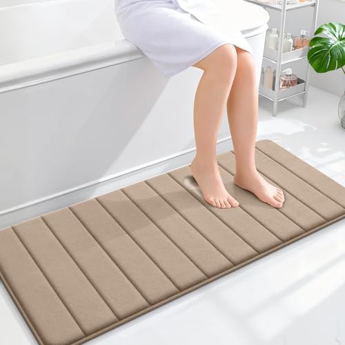 OLANLY Memory Foam Long Bathroom Rugs Runner 47x20, Super Soft Absorbent by OLANLY