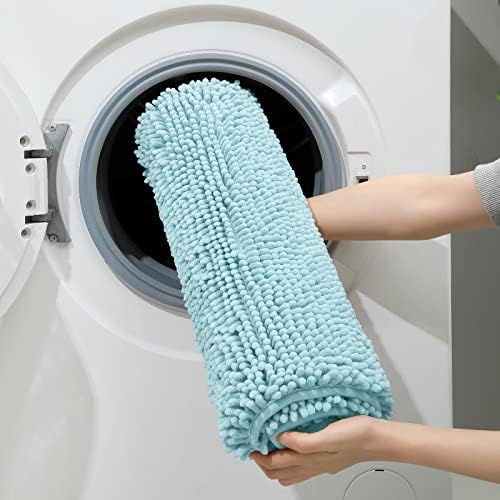 HOMEIDEAS Bathroom Rugs Set of 3, Super Soft Absorbent Chenille Bath Rugs - Image 6