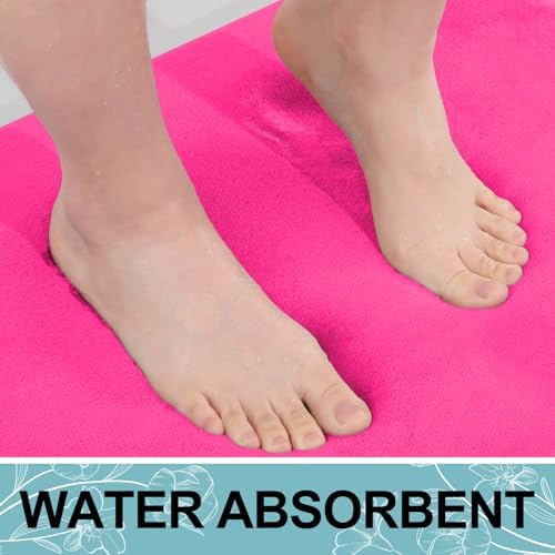 Smiry Memory Foam Bath Mat 24x16, Extra Soft and Absorbent Bathroom Rugs - Image 5