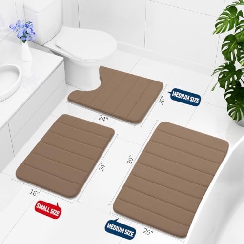 Buganda Memory Foam Bath Mat 24 x 16, Ultra Soft Absorbent Bathroom Rugs - Image 2