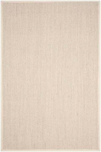 SAFAVIEH Natural Fiber Area Rug 6x8 Sisal Textured, Marble & Beige NF143C - Image 3