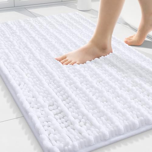Smiry Bathroom Rugs 30X20, Extra Soft Rubber Backing Chenille Bath Mats - Image 2