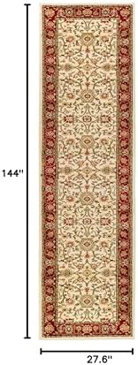 SAFAVIEH Lyndhurst Runner Rug 2'3"x12', Ivory & Red LNH212K - Image 2