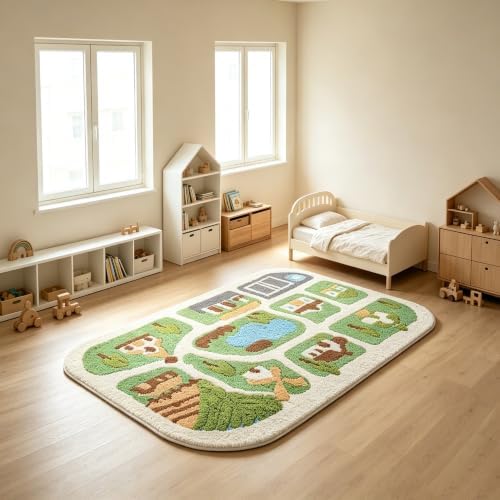 Nayoroom 3D High-Low Tufted Town Road Kids Playroom Rug, 3 x 5 ft - Image 3