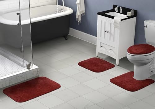 Garland Rug Traditional Bath Rug Set, 4-Piece, Chili Pepper Red - Image 2