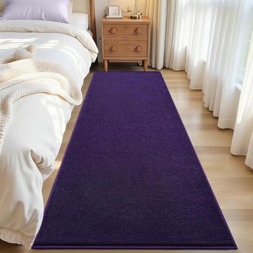 ISEAU 2x4 Soft Runner Rug for Hallway, Washable and Non-Slip, Purple - Image 6