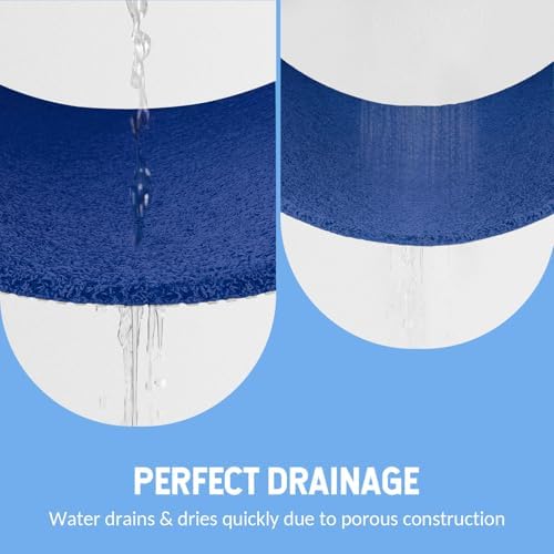 Hargiis Non-Slip Bathtub Mat, Anti Slip Shower Mat, Fast Drying Bathtub Mats, Foot Scrubber Mat, Anti Slip Mat for Tub, Floor, Bathroom, Kitchen, Home, Hotel (Navy Blue 32"×17") - Image 6