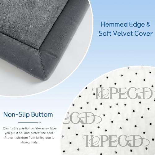 Baby Play Mat for Floor Nursery Rug Muscle Mat Area Rug Playroom Rug 47"x47" Playpen Mat Elastic Foam 1.3" Thick Crawling Mat for Babies,Toddlers, Infants, Kids,Grey - Image 5