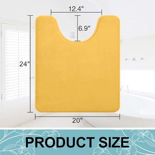 Smiry Memory Foam Toilet Rugs 24x20, Extra Soft Absorbent Bathroom Rugs - Image 6
