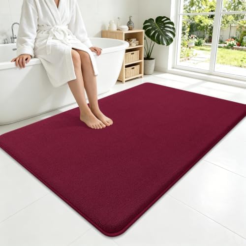 Smiry Memory Foam Bath Mat 59x35, Extra Soft Absorbent Bathroom Rugs by Smiry