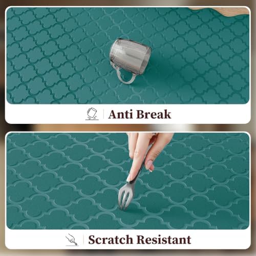 Arenarug Upgrade Scalloped Kitchen Mats Rugs 2PC, Spruce Green - Image 5