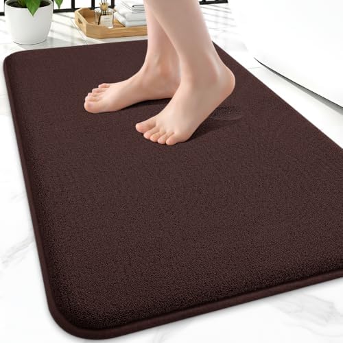 Smiry Memory Foam Bath Mat 24x16, Extra Soft Absorbent Bathroom Rugs by Smiry