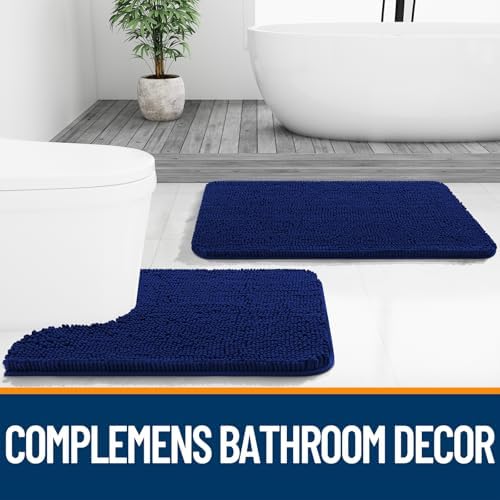 OLANLY Small Bathroom Rugs 30x18, Extra Soft Absorbent Chenille Bath Rugs - Image 7