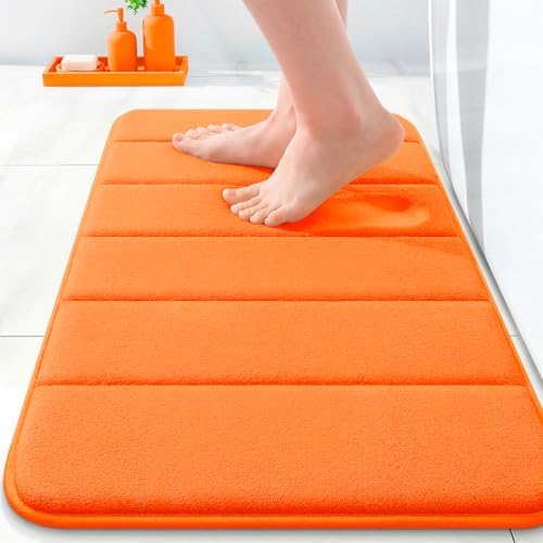 OLANLY Memory Foam Bath Mat 35x16, Super Soft and Absorbent Bathroom Rugs by OLANLY