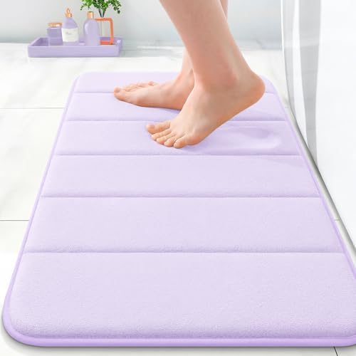 OLANLY Memory Foam Bath Mat 35x16, Super Soft and Absorbent Bathroom Rugs by OLANLY