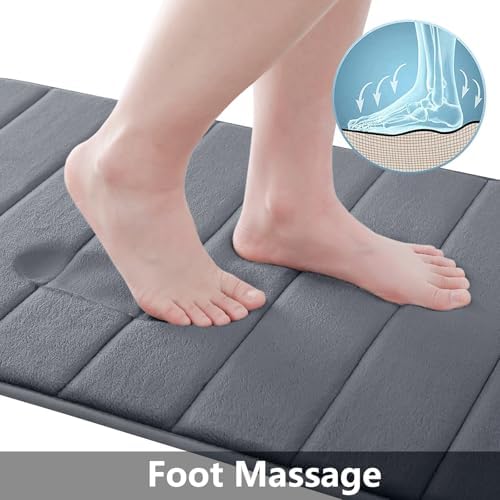 Buganda Memory Foam Bath Mat 35.4 x 24, Ultra Soft Absorbent Bathroom Rugs - Image 2