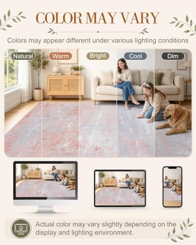 OLANLY 8x10 Washable Area Rug, Soft Non Slip Carpet for Bedroom Living Room - Image 2