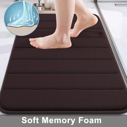 Buganda Memory Foam Bath Mat 35 x 24, Ultra Soft Absorbent Bathroom Rugs - Image 3