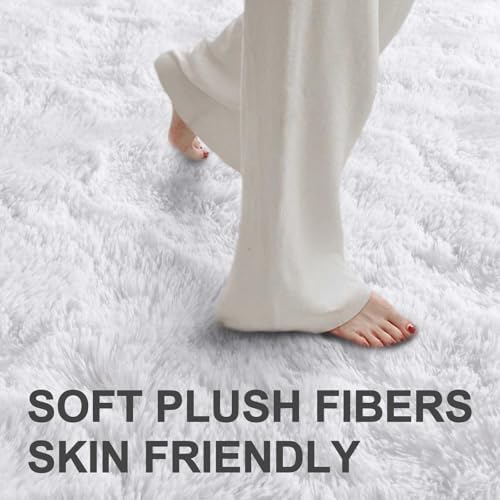 9x12 Ft Extra Large Shag Rugs for Living Room, Ultra Soft Fluffy Furry Area Rugs for Bedroom Indoor Floor, Aesthetic Carpet for Kids Home Decor (White) - Image 5