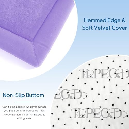 Baby Play Mat for Floor Nursery Muscle Mat Area Playroom Rug 39"x59" Elastic Foam 1.3" Thick Crawling Mat for Babies,Toddlers, Infants,Kids (Lavender) - Image 5