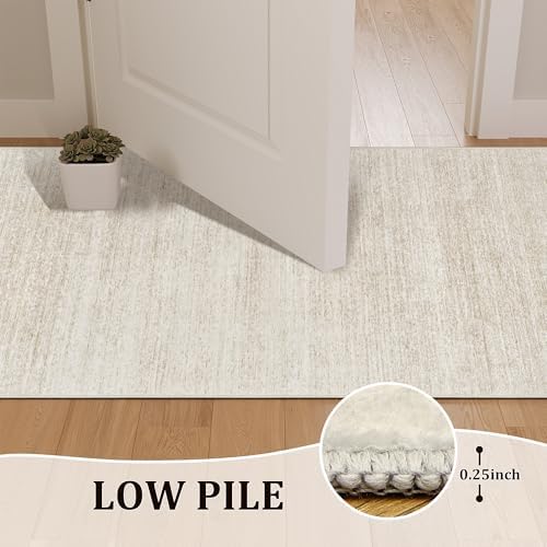Valenrug 2x8 Runner Rug Non Slip, Washable Rug Runners for Hallways, Beige - Image 5