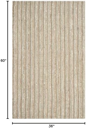 SAFAVIEH Natural Fiber Accent Rug 3x5 Jute Knotted, Natural & Ivory NF447N - Image 2