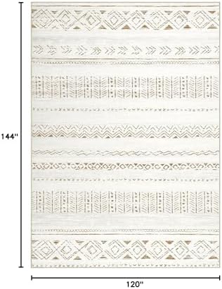 cotiled Boho 10x12 Area Rug for Living Room: Large Moroccan Washable Rug - Image 2