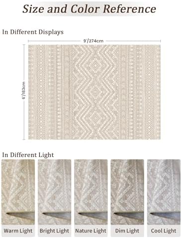 Miukiki 6x9 Area Rug Washable Non Slip Rug for Living Room Brown - Image 2