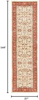 SAFAVIEH Lyndhurst Runner Rug 2'3"x14', Ivory & Rust LNH212R - Image 2