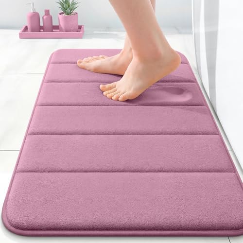OLANLY Memory Foam Bath Mat 35x16, Super Soft and Absorbent Bathroom Rugs by OLANLY