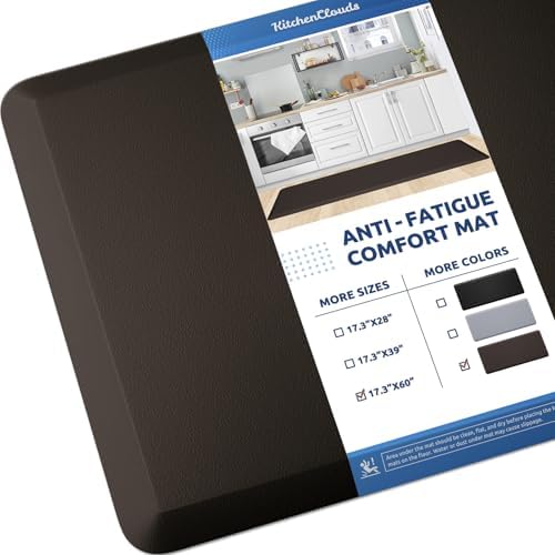 Kitchen Mat Cushioned Anti Fatigue Rug Standing and Comfort Floor Mats by KitchenClouds