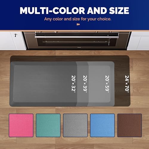 FEATOL Anti Fatigue Mat for Standing Desk & Kitchen Floor, 9/10 Extra Thick - Image 6