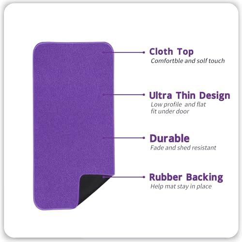 Bosap Bath Mat,Ultra Thin Bathroom Runner Rugs,Large Bath Mats for Bathroom,Quick Dry,Non-Slip,Machine Washable,Low Pile,Bath Rug,Shower Outside,Sink,Home Decor Accessories.Purple,3'x5'(36x60inch) - Image 2