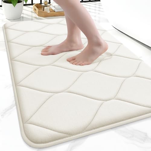 Smiry Memory Foam Bath Mat 24x16, Ultra Soft Absorbent Bathroom Rugs by Smiry