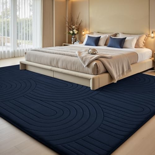 Sour Lemon 8x10 Area Rugs for Living Room Bedroom, Large Carpet Navy Blue - Image 5