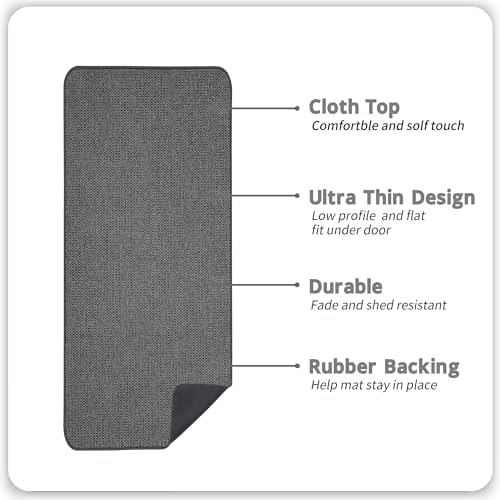 Bath Mat,Ultra Thin Bathroom Runner Rugs,Large Bath Mats for Bathroom,Quick Dry,Non-Slip,Machine Washable,Low Pile,Bath Rug,Shower Outside,Sink,Home Decor Accessories.Dark Grey,1'9"x3'11"（21x47inch） - Image 2