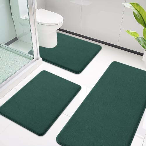 Smiry Memory Foam Toilet Rugs U Shaped 24x20, Extra Soft Bath Mat - Image 2