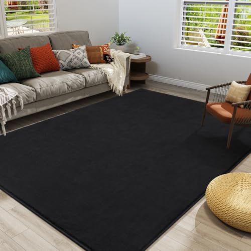 Amearea Large Area Rugs for Bedroom Living Room, 8x10 Black Memory Foam Rug - Image 6