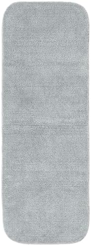 Garland Rug Traditional Nylon Washable Platinum Gray 22" X 60" Bath Rug - Soft, Absorbent, And Stylish for Your Bathroom by Garland+Rug