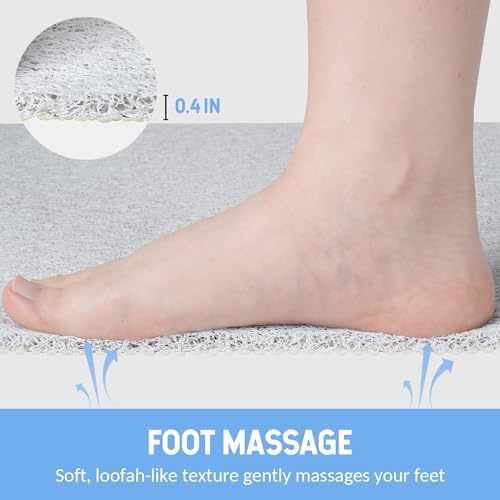 Hargiis Non-Slip Bathtub Mat, Anti Slip Shower Mat, Fast Drying Bathtub Mats, Foot Scrubber Mat, Anti Slip Mat for Tub, Floor, Bathroom, Kitchen, Home, Hotel (White 24"×24") - Image 4