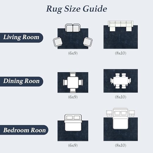 2.7x10 Washable Runner Rugs, Navy Blue Stainproof Non-Slip for Hallway - Image 7