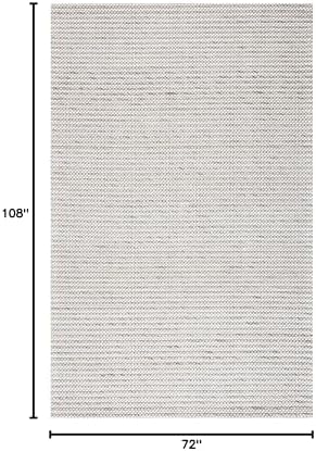 SAFAVIEH Marbella Collection Area Rug - 6' x 9', Light Brown & Ivory, Flat Weave Wool Design, Ideal for High Traffic Areas in Living Room, Bedroom (MRB392T) - Image 2