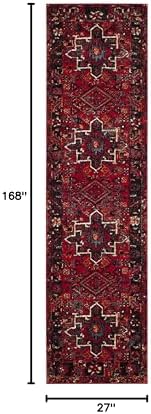 SAFAVIEH Vintage Hamadan Runner Rug 2'3"x14', Red & Multi VTH211A - Image 2