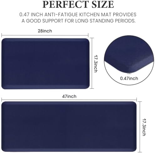 HappyTrends 2 PCS Kitchen Mat Cushioned Anti-Fatigue Floor Mat, Heavy Duty - Image 2